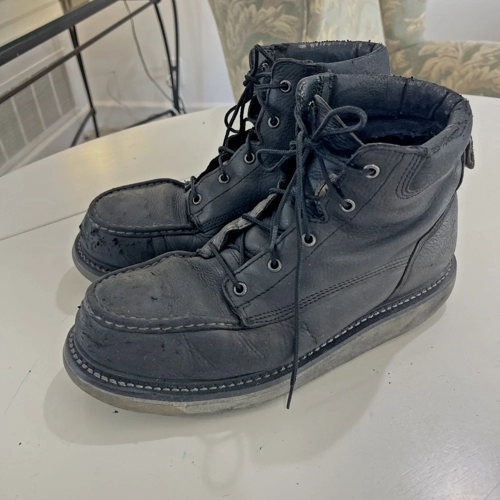 Irish Setter Ashby Aluminum Toe Work Boots Black Leather 83652 Mens Size 10.5 EE